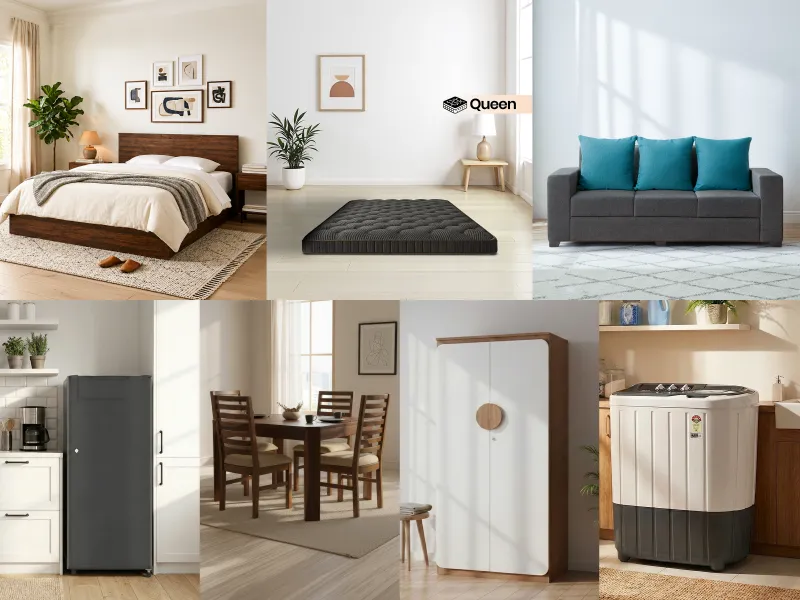 Rio Queen Bed 1 BHK Combo
